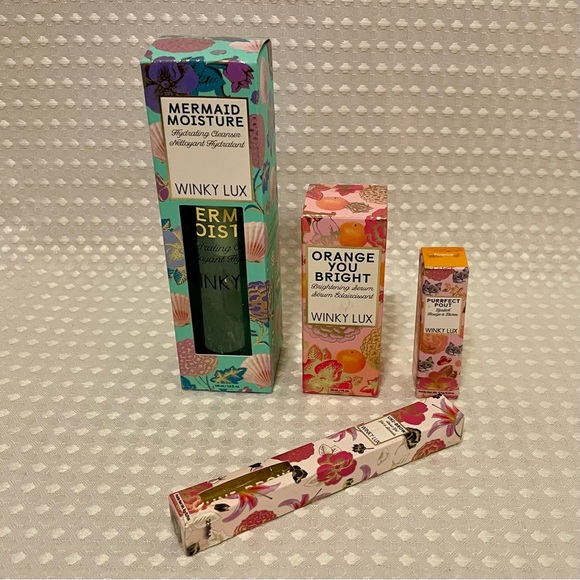 WINKY LUX 4-Pc GLOW BUNDLE NEW Skincare & Makeup Set - Pounce 💎 CLEARANCE! - Picture 2 of 8